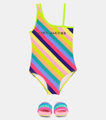 Costume intero a righe con logo | Marc Jacobs Kids