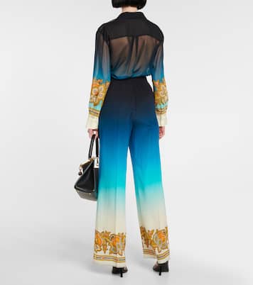 Pantalon ample imprimé en soie | Etro