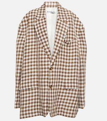 Blazer en mezcla de lino oversized | Acne Studios