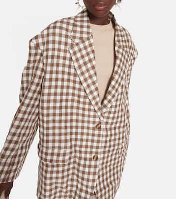 Blazer en mezcla de lino oversized | Acne Studios