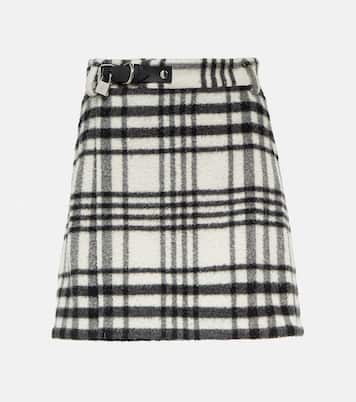 Checked wool-blend miniskirt | JW Anderson