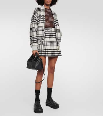 Checked wool-blend miniskirt | JW Anderson