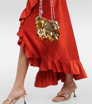 Ruffled satin maxi dress | Rabanne