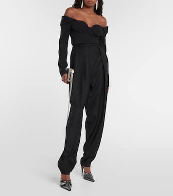 Off-Shoulder-Top aus einem Wollgemisch | Magda Butrym