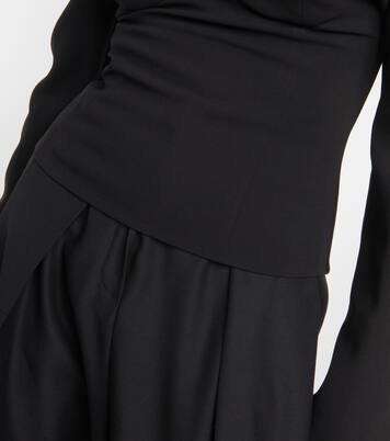 Off-Shoulder-Top aus einem Wollgemisch | Magda Butrym