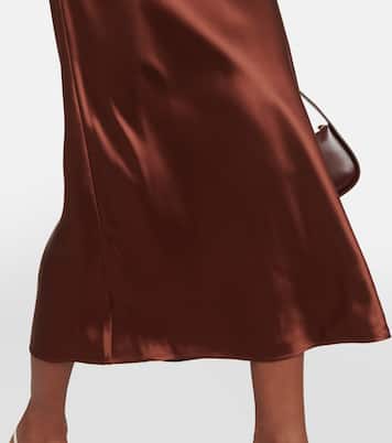 Robe midi Clea en satin de soie | Joseph