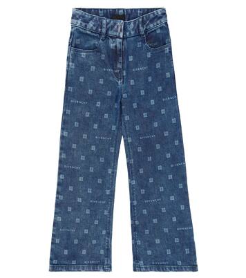 Jeans in misto cotone a gamba larga | Givenchy Kids