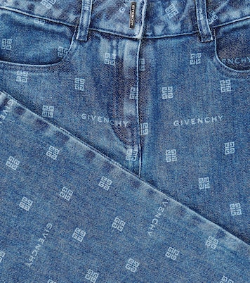 Jeans in misto cotone a gamba larga | Givenchy Kids