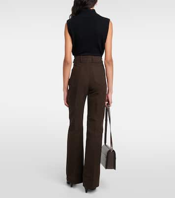 Pantaloni in velluto a vita alta | Toteme