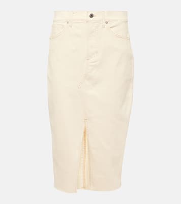 Breves denim midi skirt | Veronica Beard
