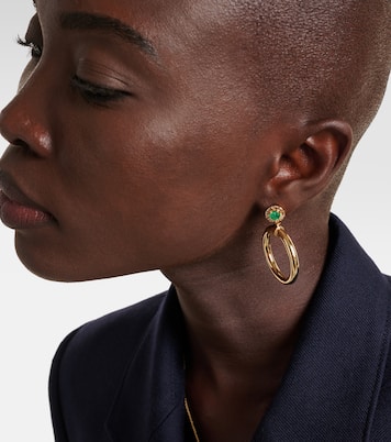 Boucles d'oreilles Endless en or 18 ct, émeraudes et diamants | Ileana Makri