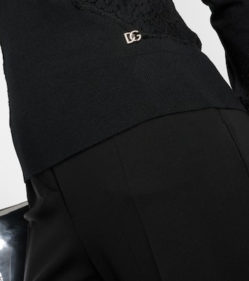 Jersey en mezcla de cachemir con encaje | Dolce&Gabbana