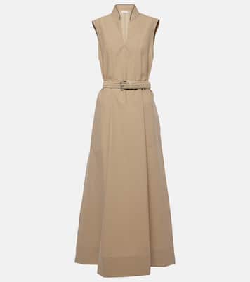 Robe longue en coton mélangé | Brunello Cucinelli