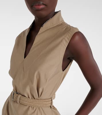 Robe longue en coton mélangé | Brunello Cucinelli