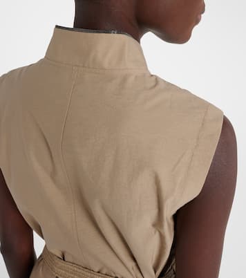 Robe longue en coton mélangé | Brunello Cucinelli