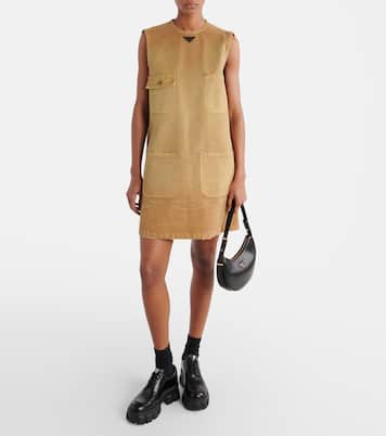 Miniabito in canvas di cotone | Prada