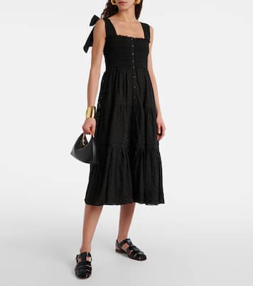 Vestido midi Triny de algodón | Poupette St Barth