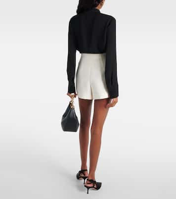 VGold Crepe Couture high-rise shorts | Valentino