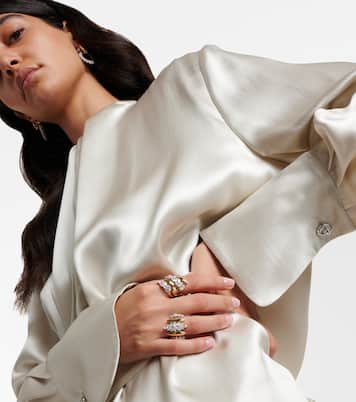 Bague Golden Strava en or, or blanc 18 ct et diamants | Yeprem