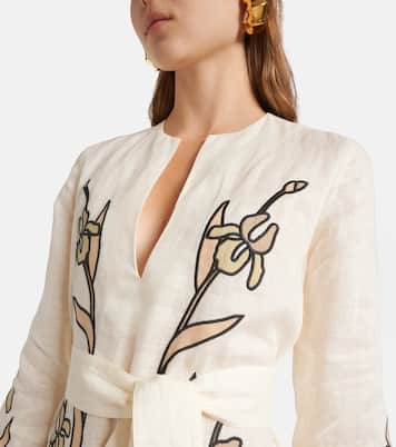 Caftán de lino estampado | Tory Burch