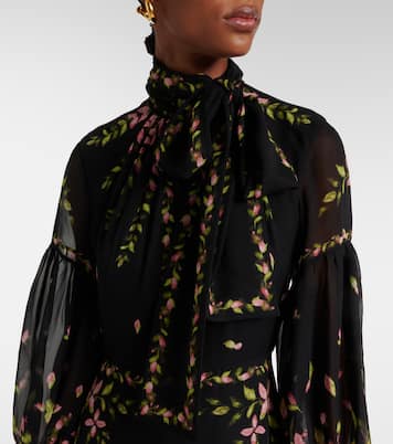 Vestido de fiesta de gasa de seda floral | Erdem