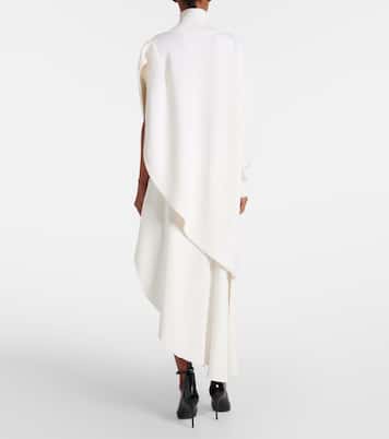 Jersey asimétrico de lana con capa | Alaïa