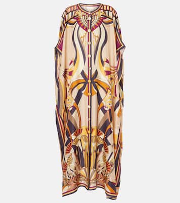 Printed silk kaftan | Camilla
