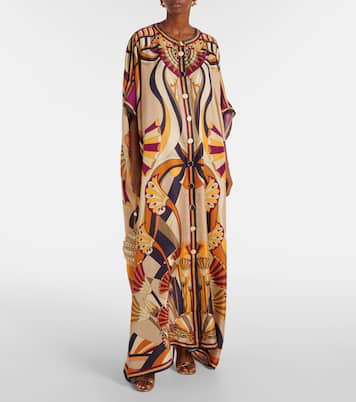 Printed silk kaftan | Camilla
