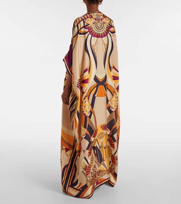 Printed silk kaftan | Camilla