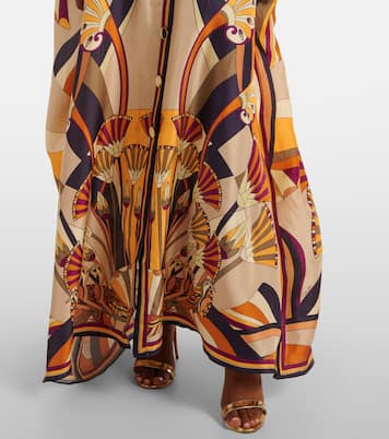 Printed silk kaftan | Camilla