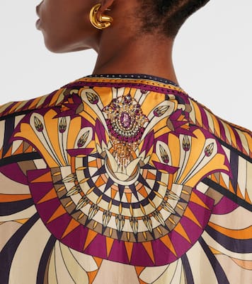 Printed silk kaftan | Camilla