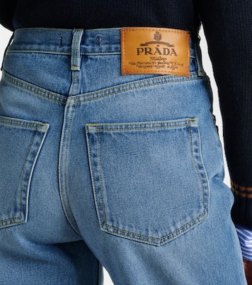 Jeans capri de tiro alto | Prada