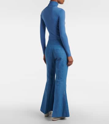 Pantaloni flared Marsh in cotone e lino | Gabriela Hearst