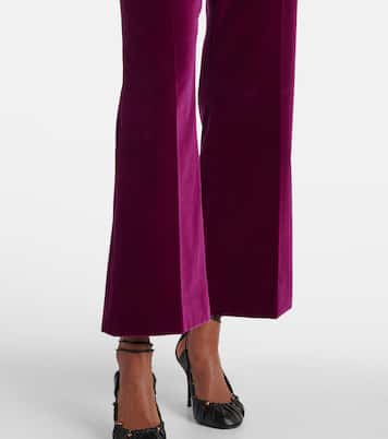 Pantaloni bootcut cropped in velluto | Chloé