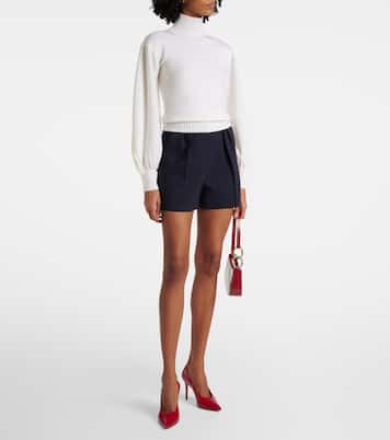 Zic high-rise wool-blend canvas shorts | Max Mara