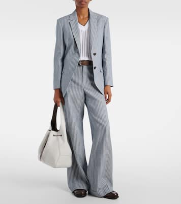 Foulard Large canvas bucket bag | Brunello Cucinelli