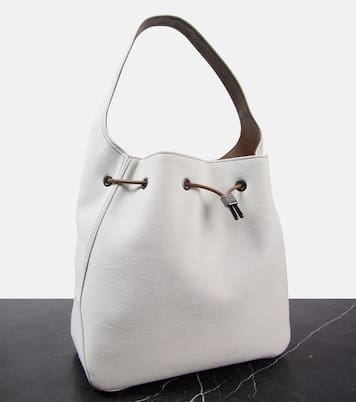 Foulard Large canvas bucket bag | Brunello Cucinelli