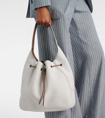 Foulard Large canvas bucket bag | Brunello Cucinelli