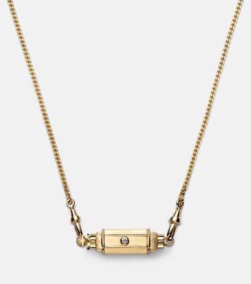 Coco 18kt gold locket necklace with diamonds | Marie Lichtenberg