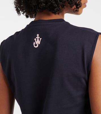Top in jersey di cotone con stampa | JW Anderson