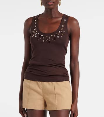 Embellished wool-blend tank top | Xu Zhi