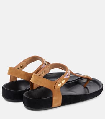 Sandales Enore brodées en daim | Isabel Marant
