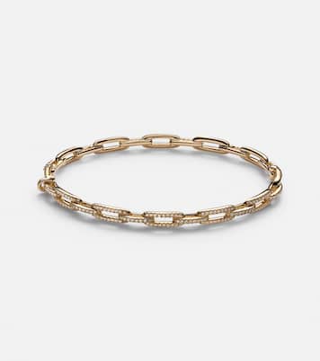 Bracciale Stax Chain Link in oro 18kt con diamanti | David Yurman