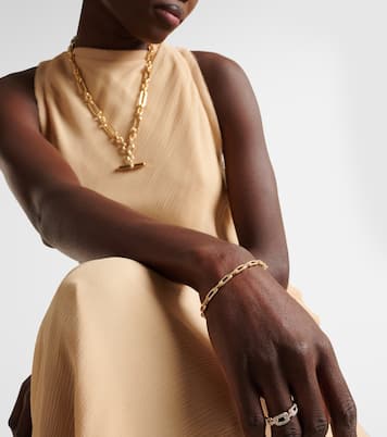 Bracciale Stax Chain Link in oro 18kt con diamanti | David Yurman