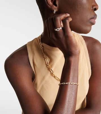 Bracciale Stax Chain Link in oro 18kt con diamanti | David Yurman
