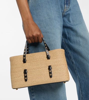 Bolso Mina 25 Medium de paja de papel | Alaïa