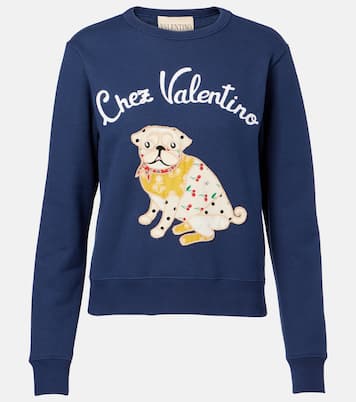 Besticktes Sweatshirt aus Baumwoll-Jersey | Valentino