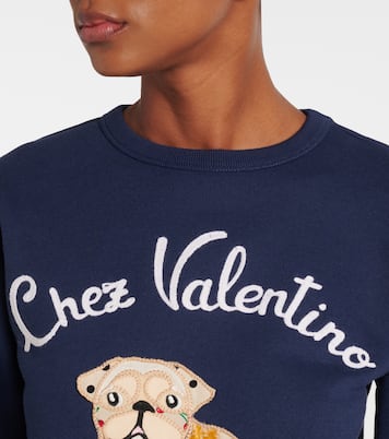 Besticktes Sweatshirt aus Baumwoll-Jersey | Valentino