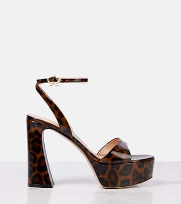 Nancy leopard-print platform sandals | Gianvito Rossi