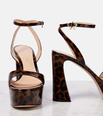 Nancy leopard-print platform sandals | Gianvito Rossi